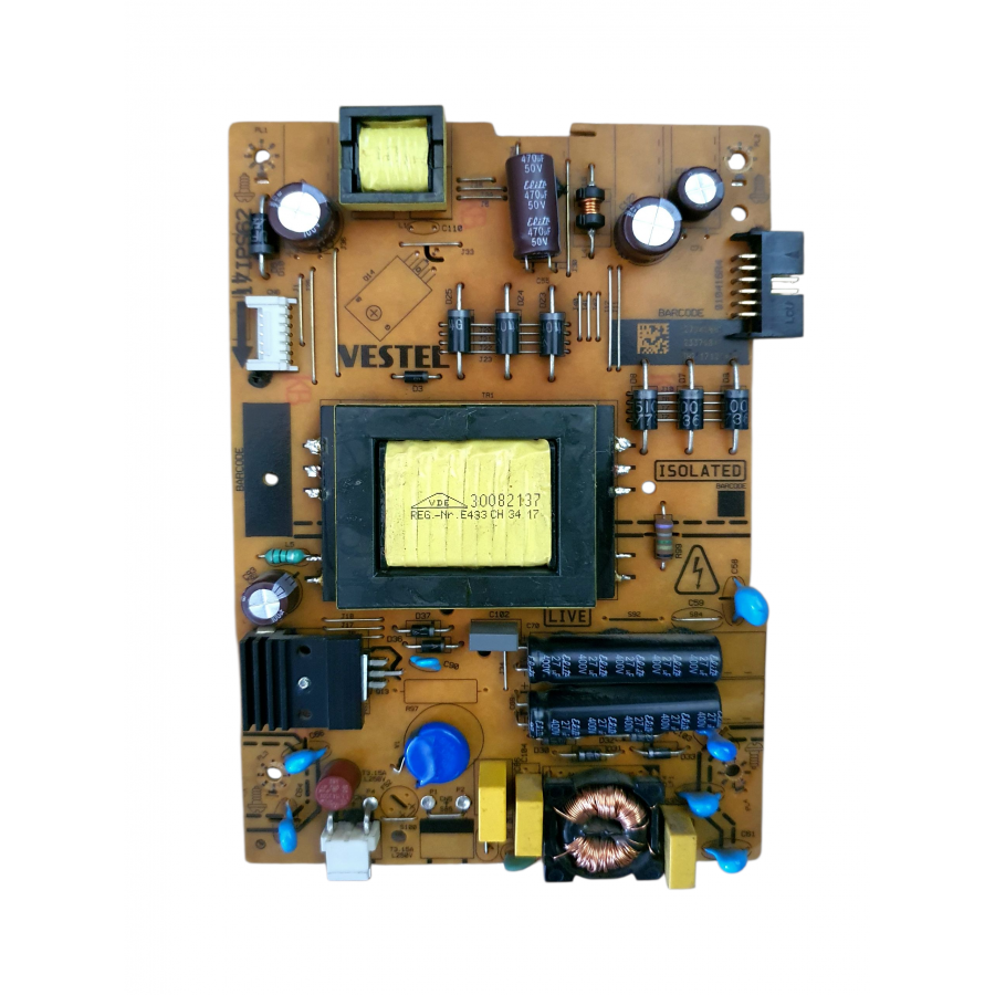 VESTEL , 43FD7500 POWER BOARD , 17IPS62 , 23379815 , BESLEME KARTI