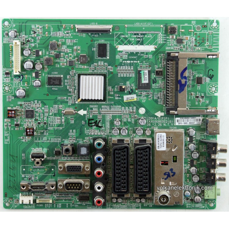 EBU60674881 - EAX60686904 (2) - LD91A-G - LC320WXN-SBA3 - LG 32LG2100 - LG 32LG2100-ZA - Main Board - Anakart