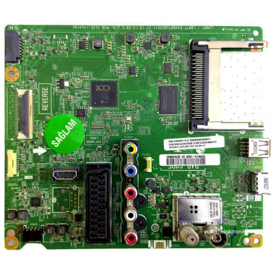 EAX66748003(1.0) EBT64298601 EBR82539901 55LH545V EU LG Anakart Main board EAX66748003(1.0) EBT64298601 EBR82539901 55LH545V EU LG Anakart Main board