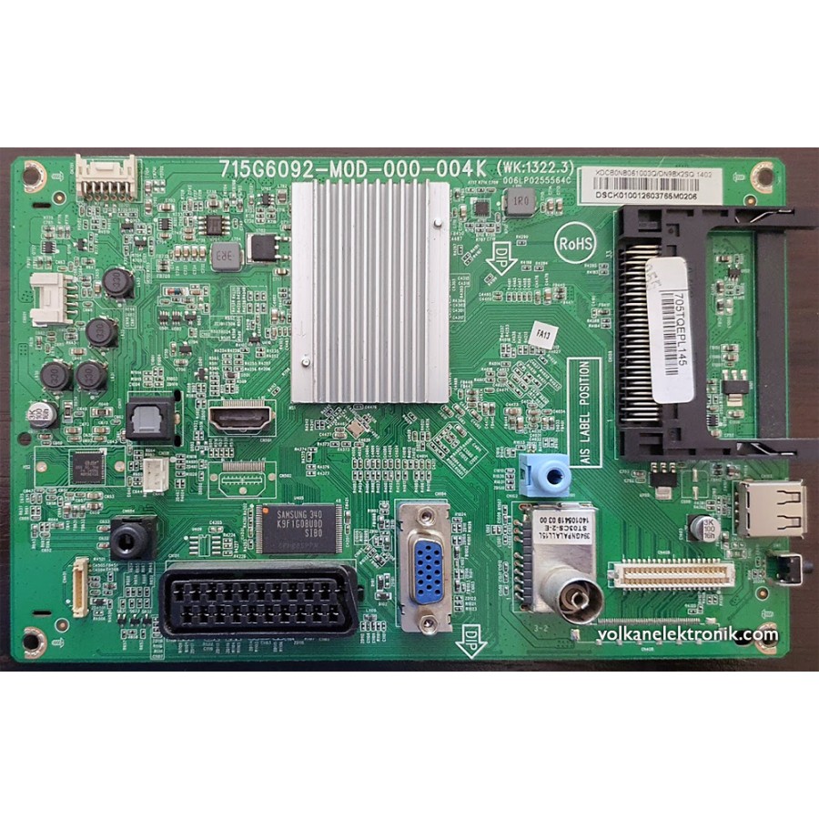 ANAKART ,PHILIPS,24PHH4109/88 ,715G6092-M0D-000-004K ,XDCB0NB061003Q/DN9BX2SQ