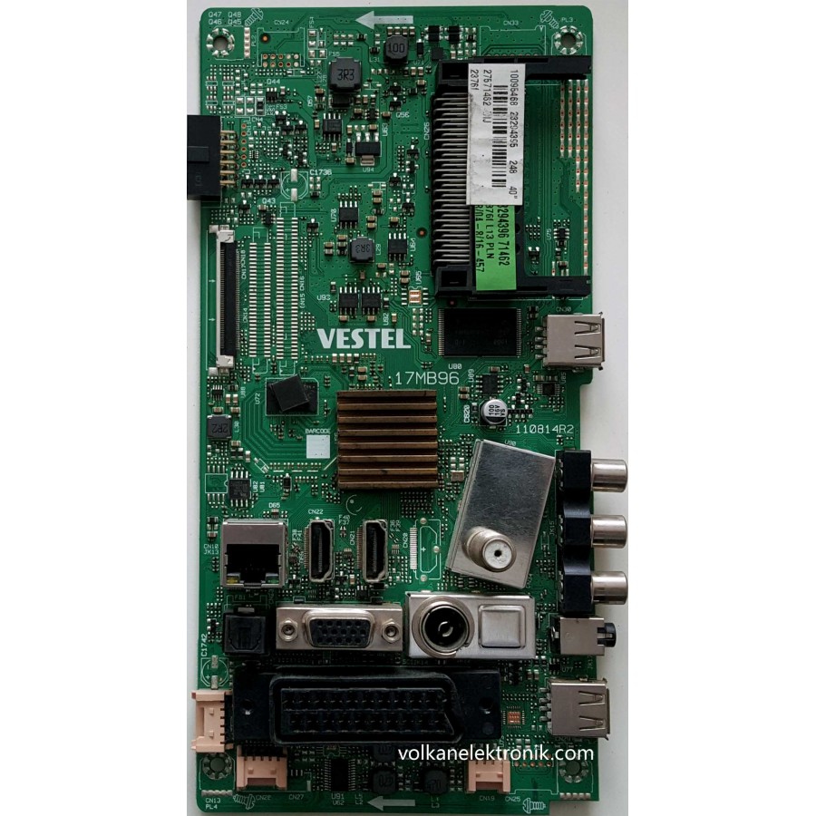23294395, 17MB96, 110814R2, VESTEL, 40FA7100 FULL HD SMART DVB-T LED TV ,Anakart , Main Board