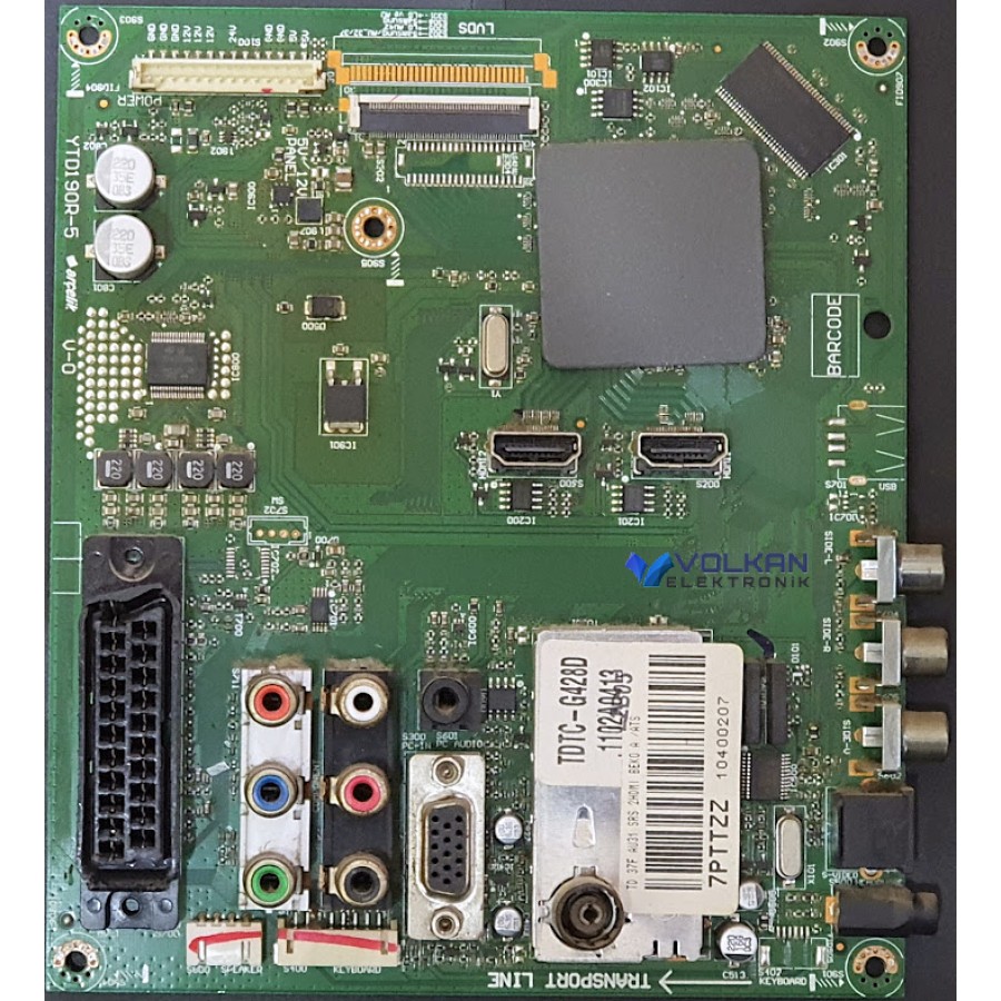 YTD190R-5 , AUO T370HW03 V.D , 7PTTZZ , TV 94-203 FHD LCD TV ,ANAKART ,MAİN BOARD