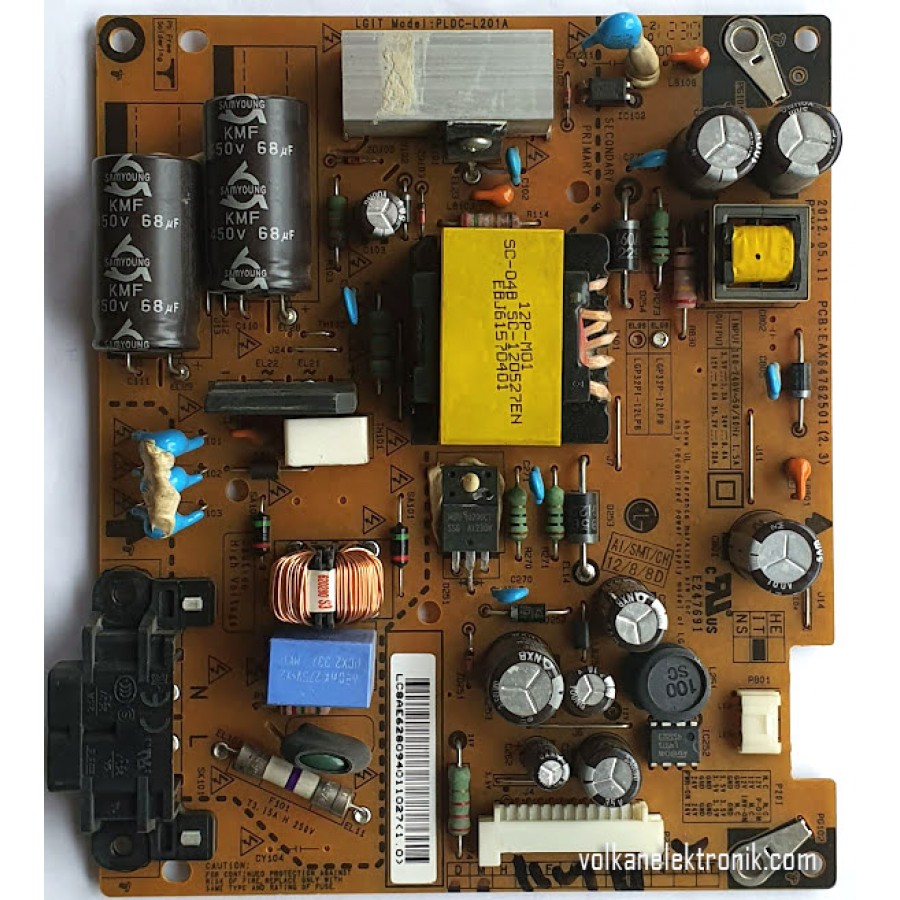 LG 32LS3450 ,EAX64762501-2.3 LGP32P-12LPB ,POWER BOARD