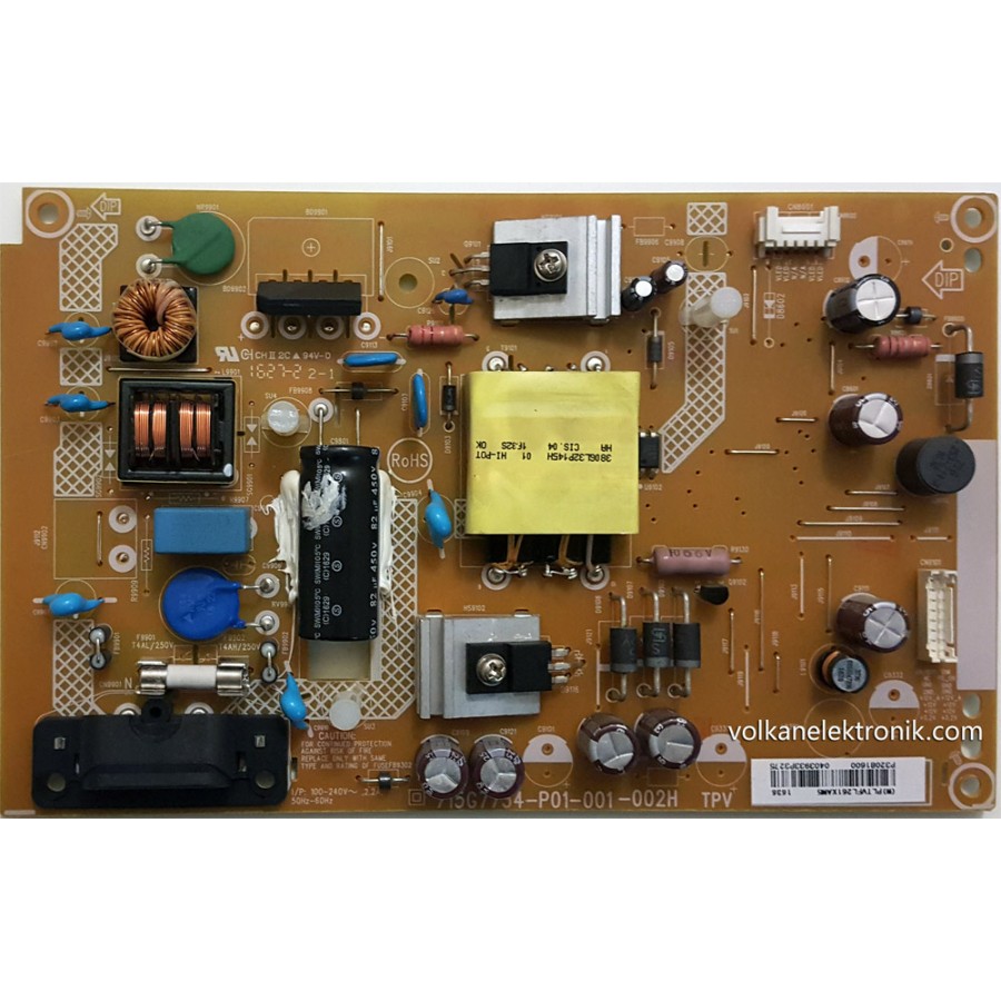 715G7734-P01-001-002H , PLTVFL261XAW5 , P32081600 , PHILIPS , 32PHS4131/12 , Power Board , Besleme Kartı 715G7734-P01-001-002H , PLTVFL261XAW5 , P32081600 , PHILIPS , 32PHS4131/12 , Power Board , Besleme Kartı