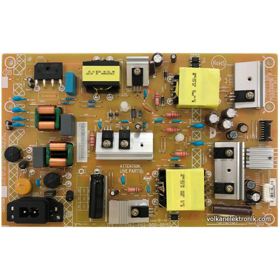 PHILIPS-43PFS5803/62 - 715G8962-P02-000-001S - PLTVHQ331XADH -POWER BOARD - BESLEME KARTI -PSU PHILIPS-43PFS5803/62 - 715G8962-P02-000-001S - PLTVHQ331XADH -POWER BOARD - BESLEME KARTI -PSU