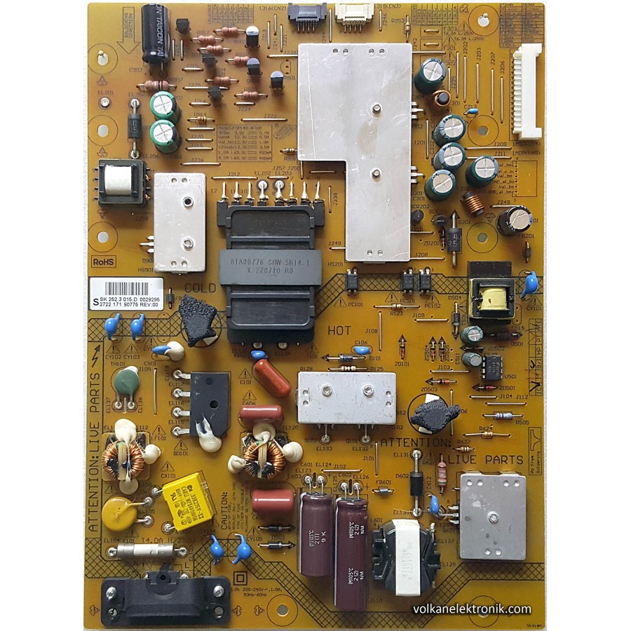 FSP140-4FS01 - 2722 171 90775 - PHİLİPS - 42PFL6008 - 47PFL6198 - 42PFL6678 - 47PFL7008K/12 - POWER BOARD - PSU