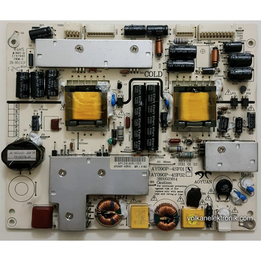 AY090P-4SF01  3BS0023814  AY090P-4SF01 REV:1.0  SUNNY  AXEN POWER BOARD  PSU